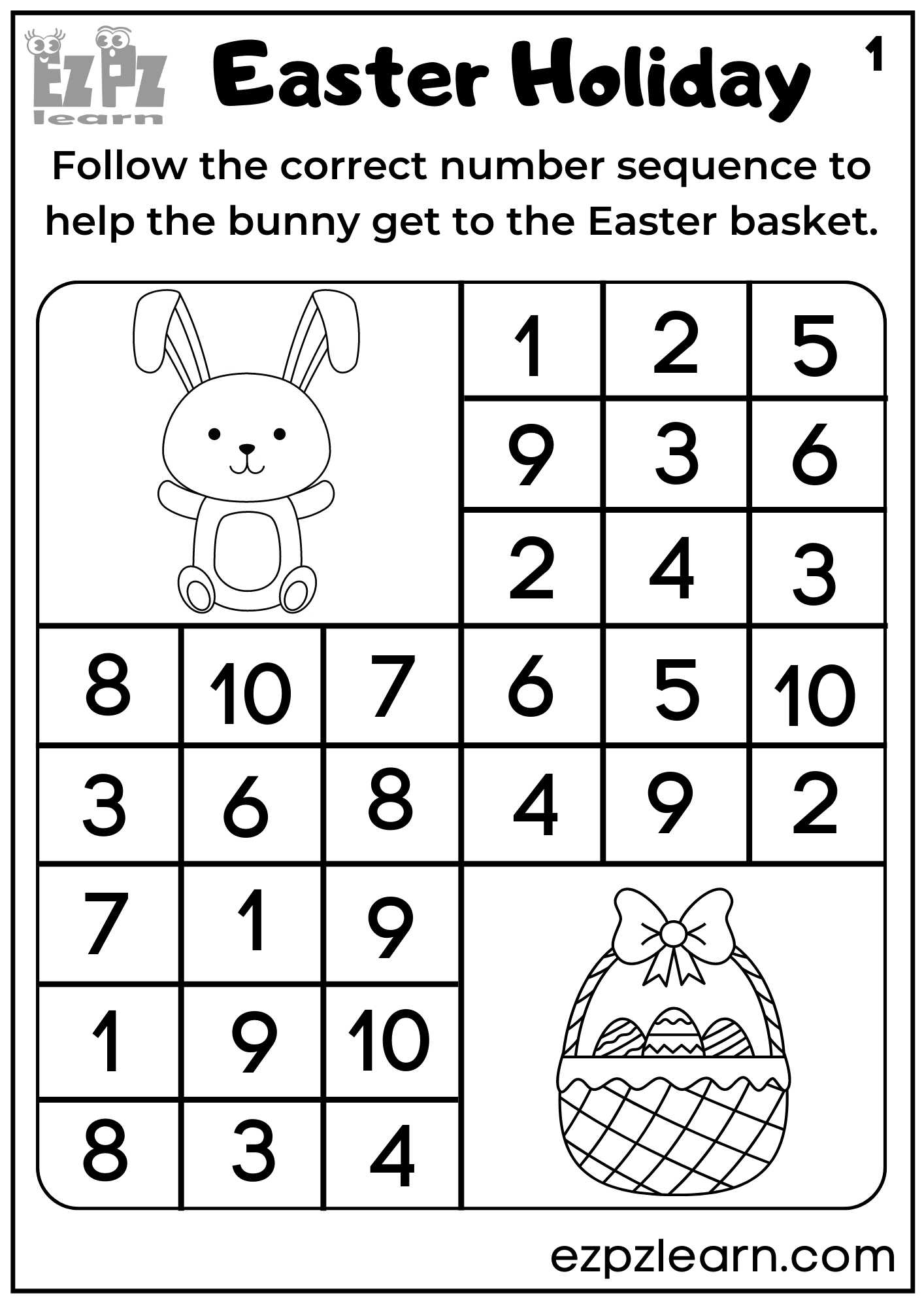 Follow the numbers Easter Holiday